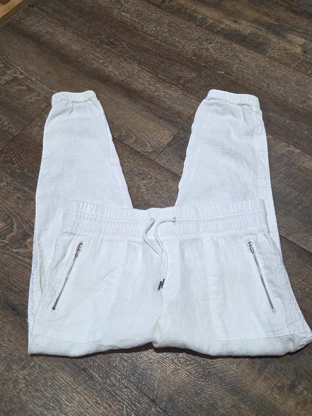 Athleta White Drawstring Jogger Pants